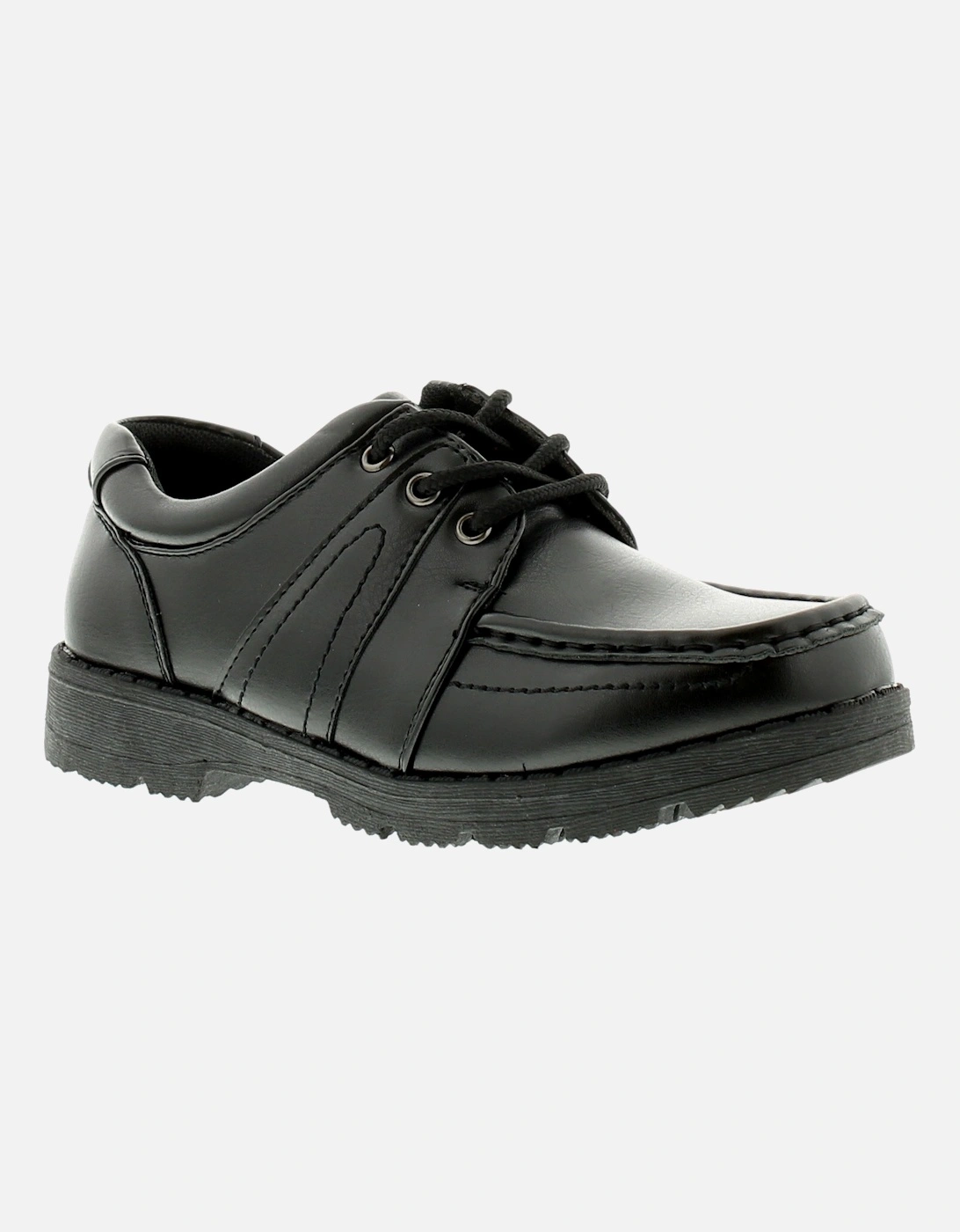 Boys School Shoes Rob Lace Up black UK Size, 5 of 4