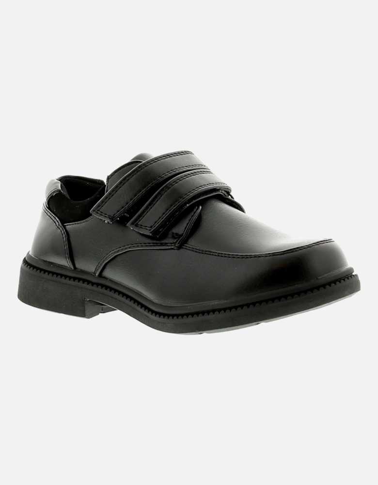 Boys School Shoes Phillip Touch Fastening black UK Size