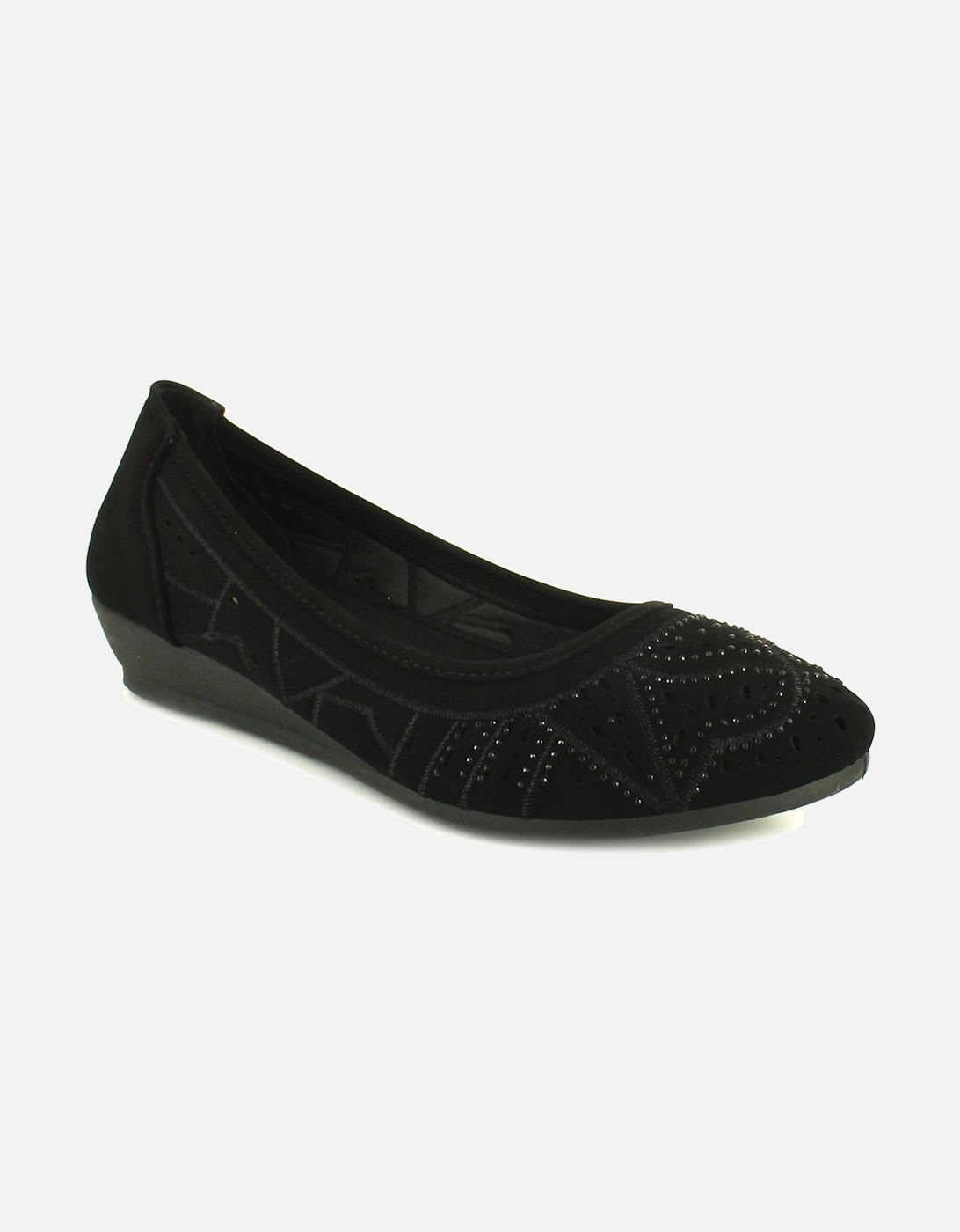Womens Shoes Wedges Tasha Slip On black UK Size, 6 of 5