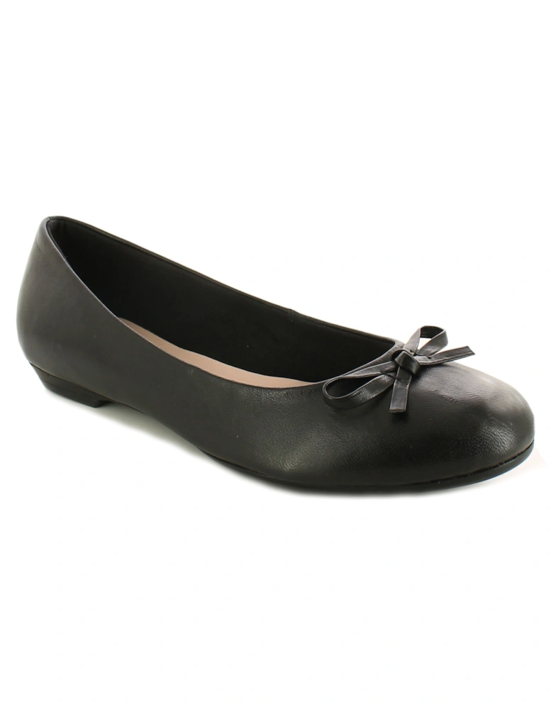 Womens Shoes Flat Angela Leather Slip On black UK Size