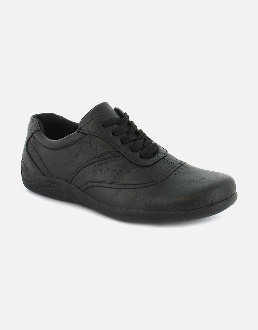 Womens Shoes Flat Valary Lace Up black UK Size, 6 of 5