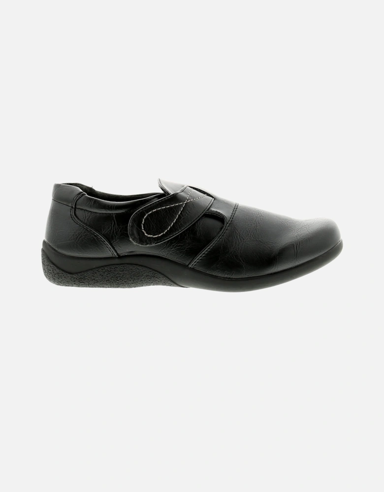 Womens Shoes Flat Cadence Touch Fastening black UK Size