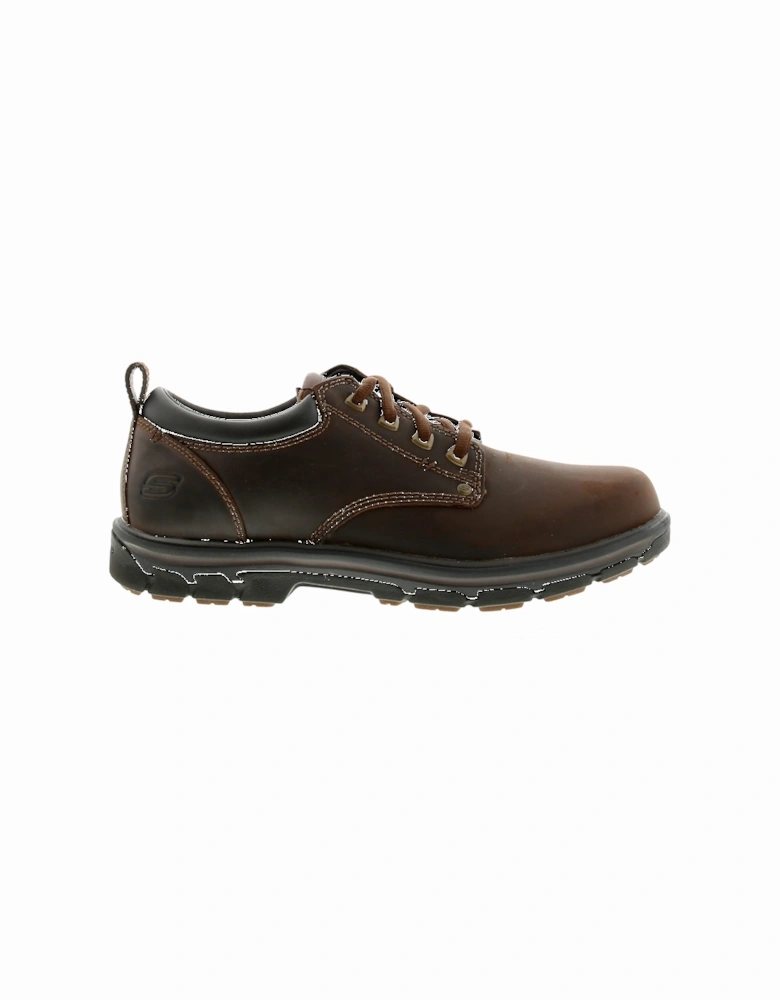 Mens Casual Shoes Segment Rilar Leather Lace Up brown UK Size
