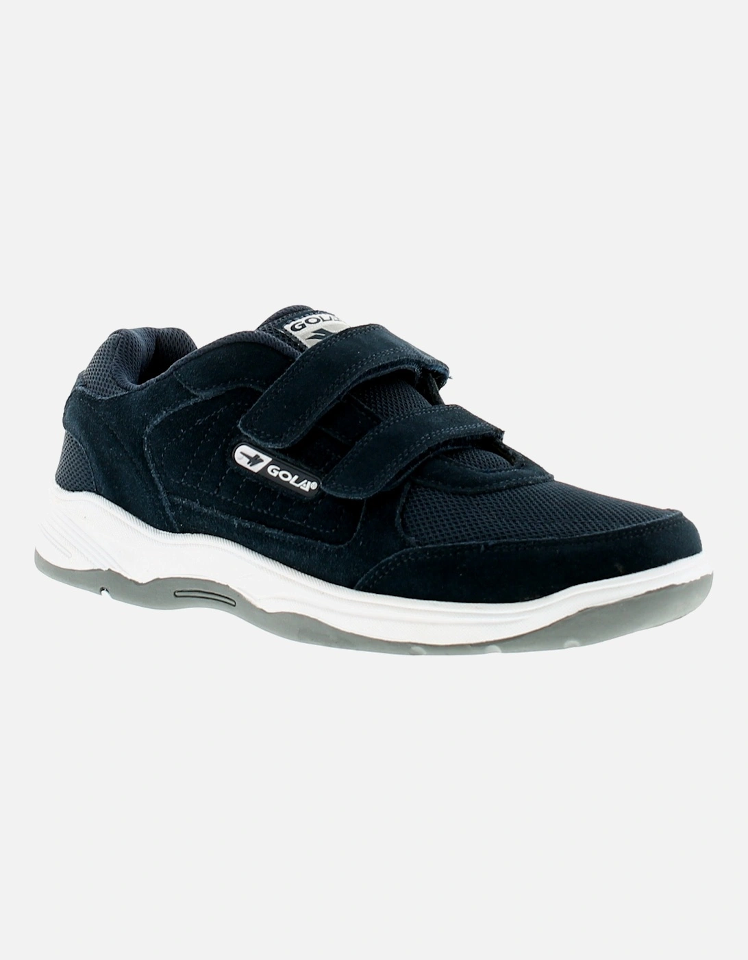 Men's Gola Mens Trainers Belmont Suede Wide Touch Fastening navy UK Size - Blue - Size: 10