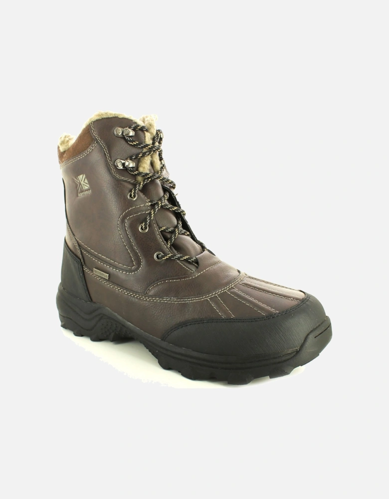 Mens Walking Boots Snow Casual 3 Lace Up brown UK Size
