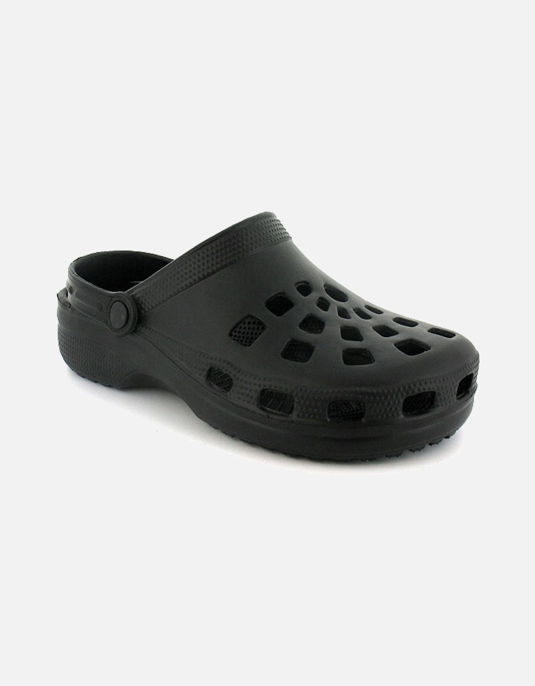 Mens Clog Beach Sandals Pop Slip On black UK Size, 6 of 5