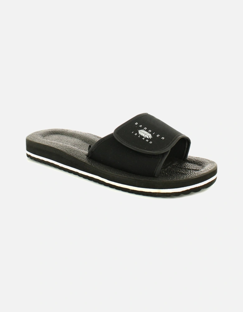 Mens Sandals Mules Flip Flops Slip On black white UK Size