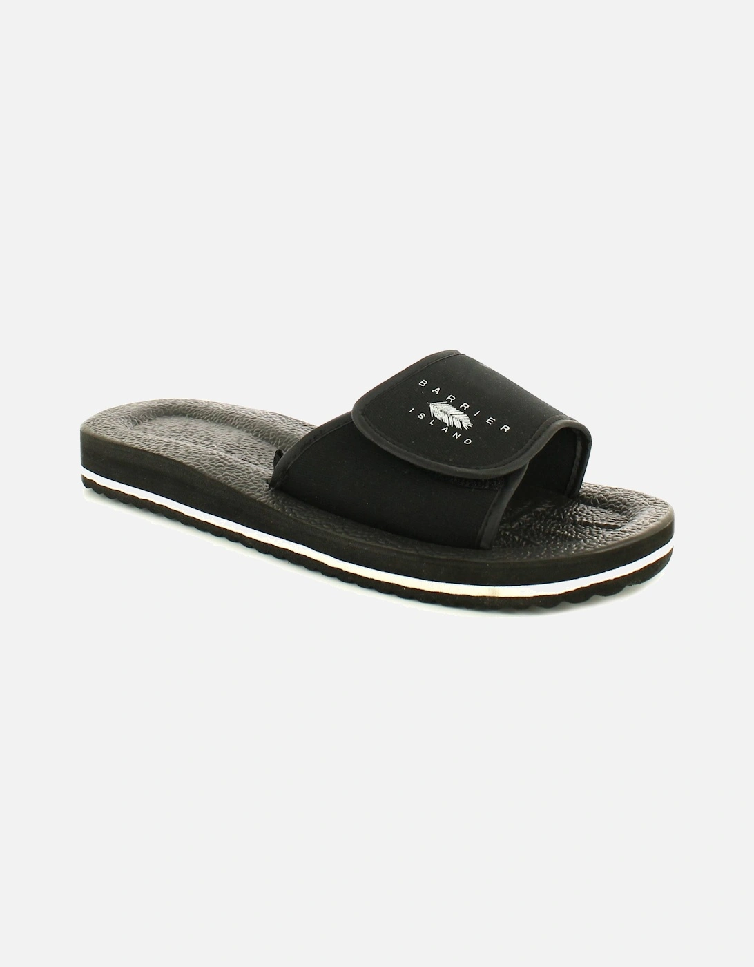 Mens Sandals Mules Flip Flops Slip On black white UK Size, 6 of 5