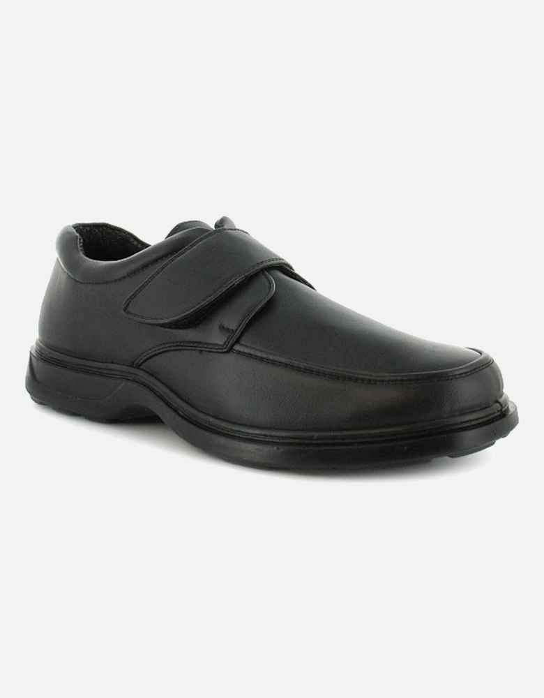 Mens Smart Shoes Percy Touch Fastening black UK Size