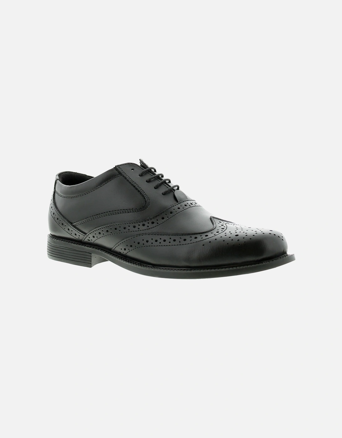 Mens Shoes Work School Formal Lloyd Leather Lace Up black UK Size, 6 of 5