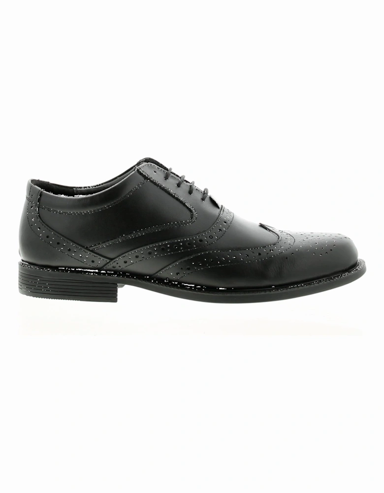 Mens Shoes Work School Formal Lloyd Leather Lace Up black UK Size