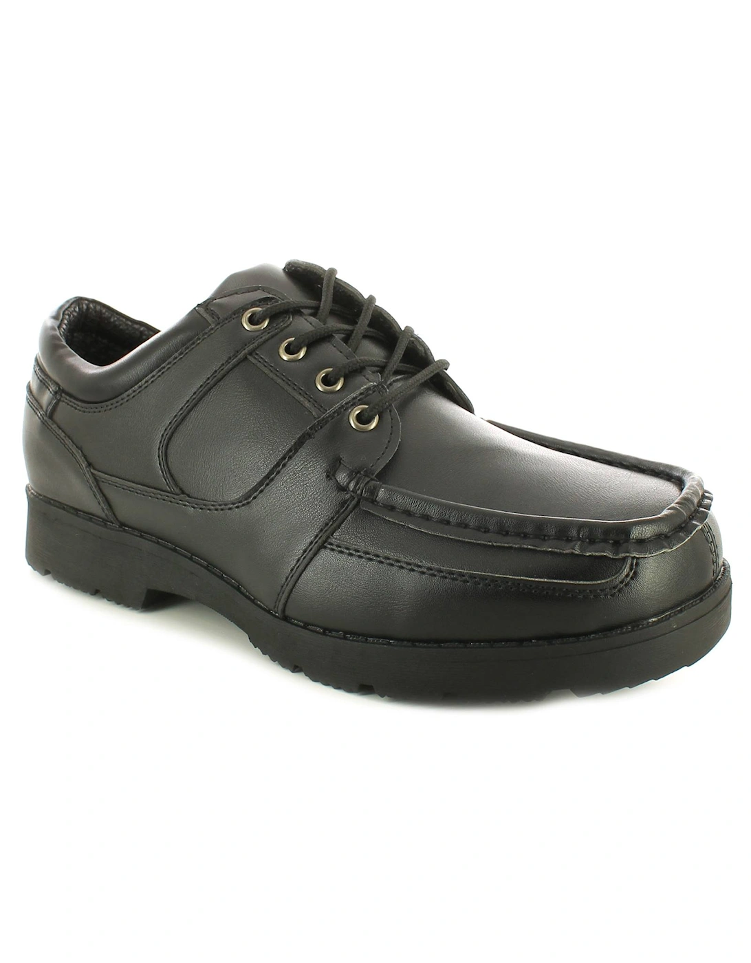 Mens Shoes Work School Hunter 3 Lace Up black UK Size, 6 of 5