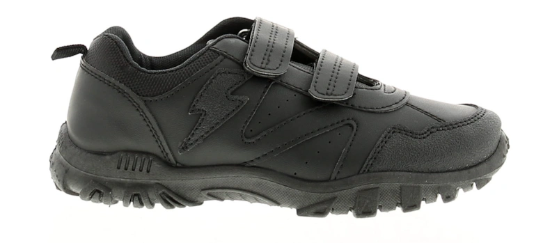 Boys School Shoes Trainers Bolt Touch Fastening black UK Size