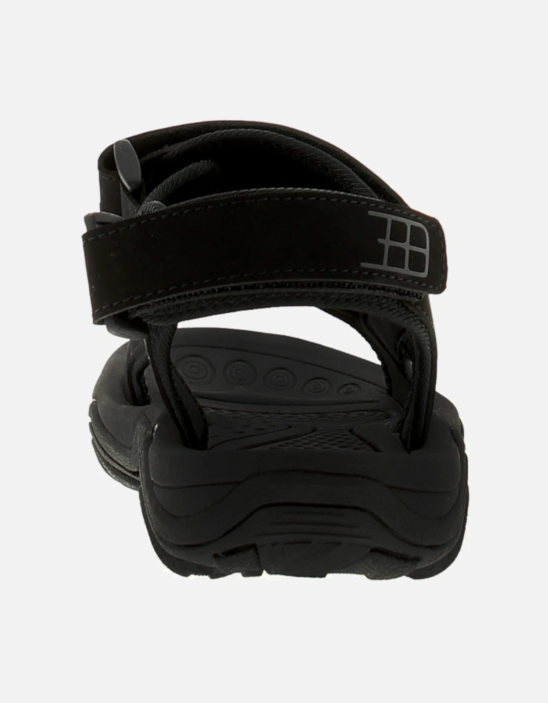 Mens Beach Sandals Trekking Ridge Touch Fastening black UK Size