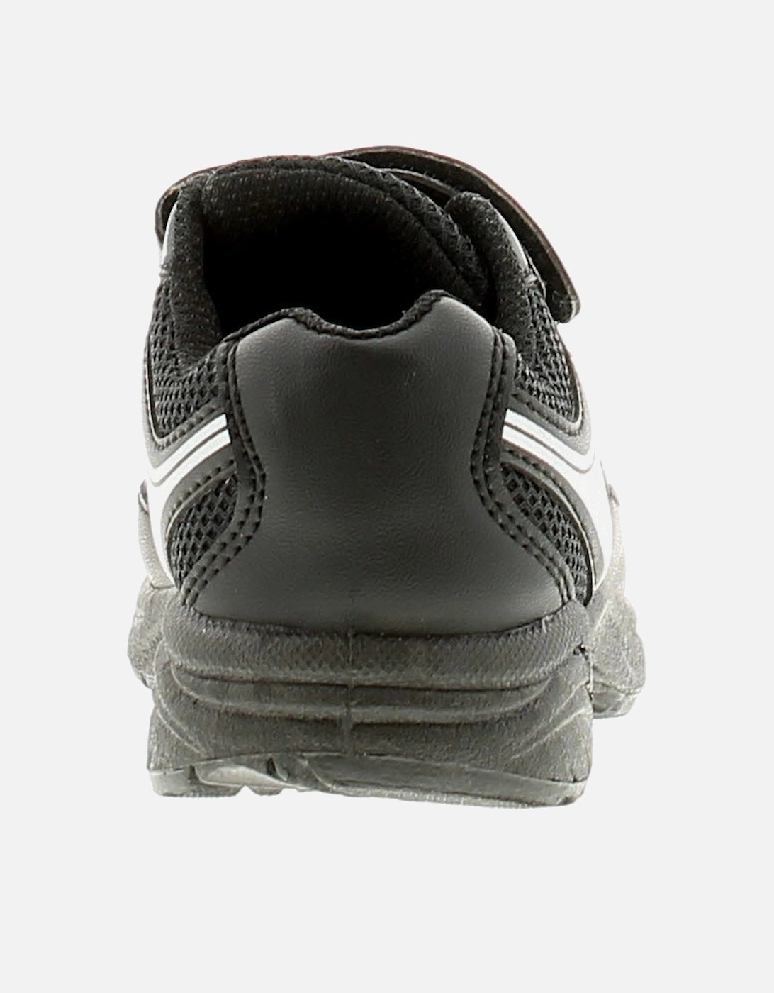 Younger Boys Trainers Digger Touch Fastening black silver UK Size
