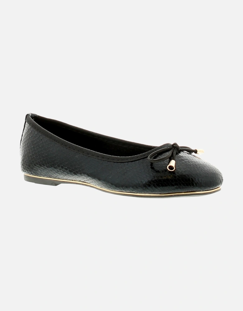 Girls Shoes School Iris Slip On black UK Size