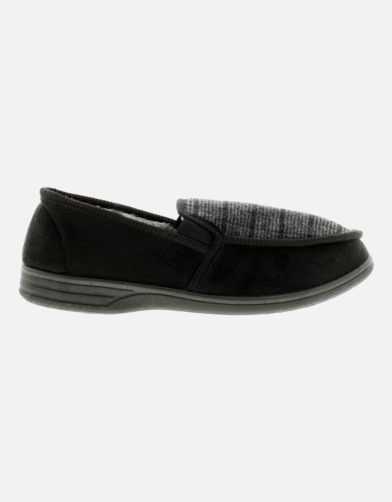 Mens Slippers Bernard Slip On black UK Size