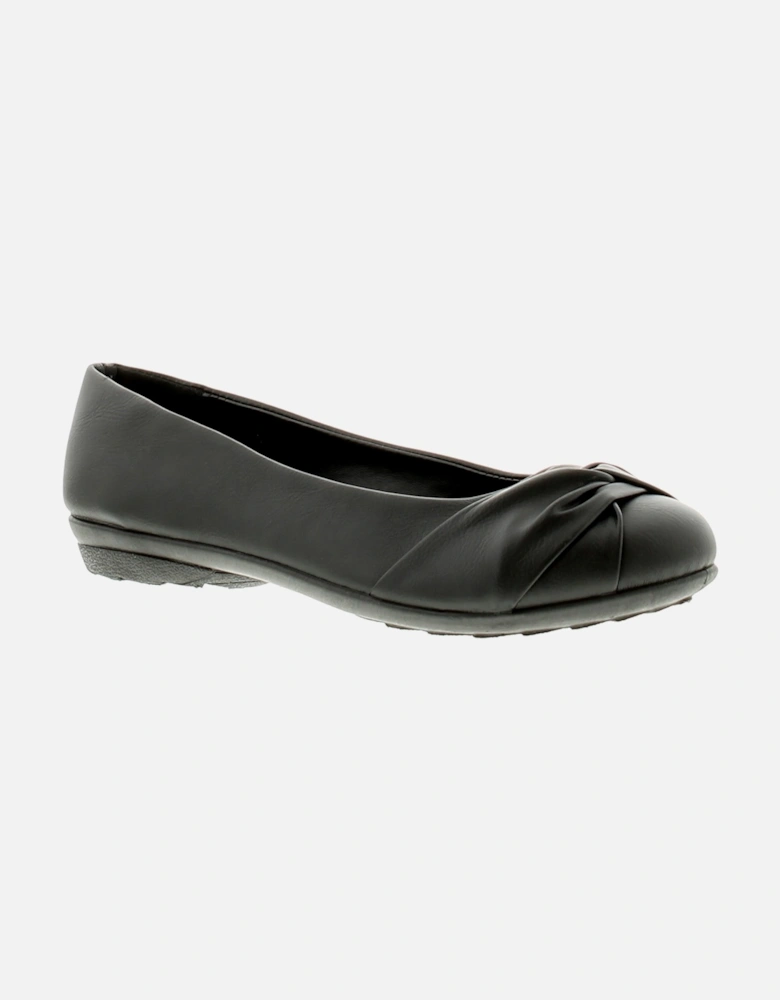Womens Flat Shoes Twill Slip On black UK Size