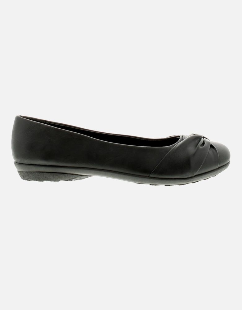 Womens Flat Shoes Twill Slip On black UK Size