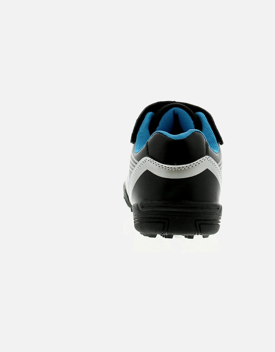 Boys Trainers Football Astro Turf Striker Touch Fasten black blue UK Siz