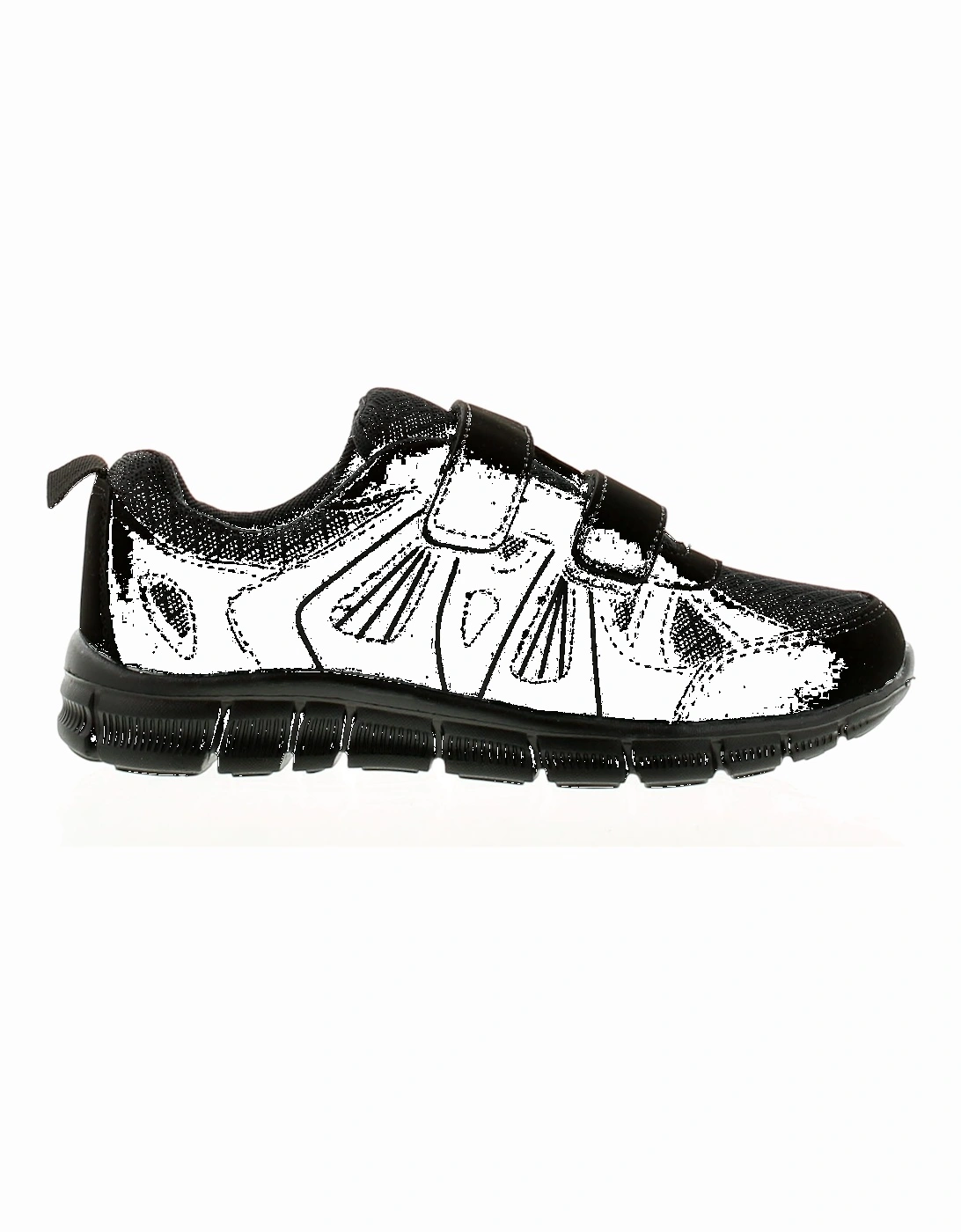 Boys Trainer Ace Inf Size 6 to Jnr Boys Size 5 Touch Fastening black UK Si