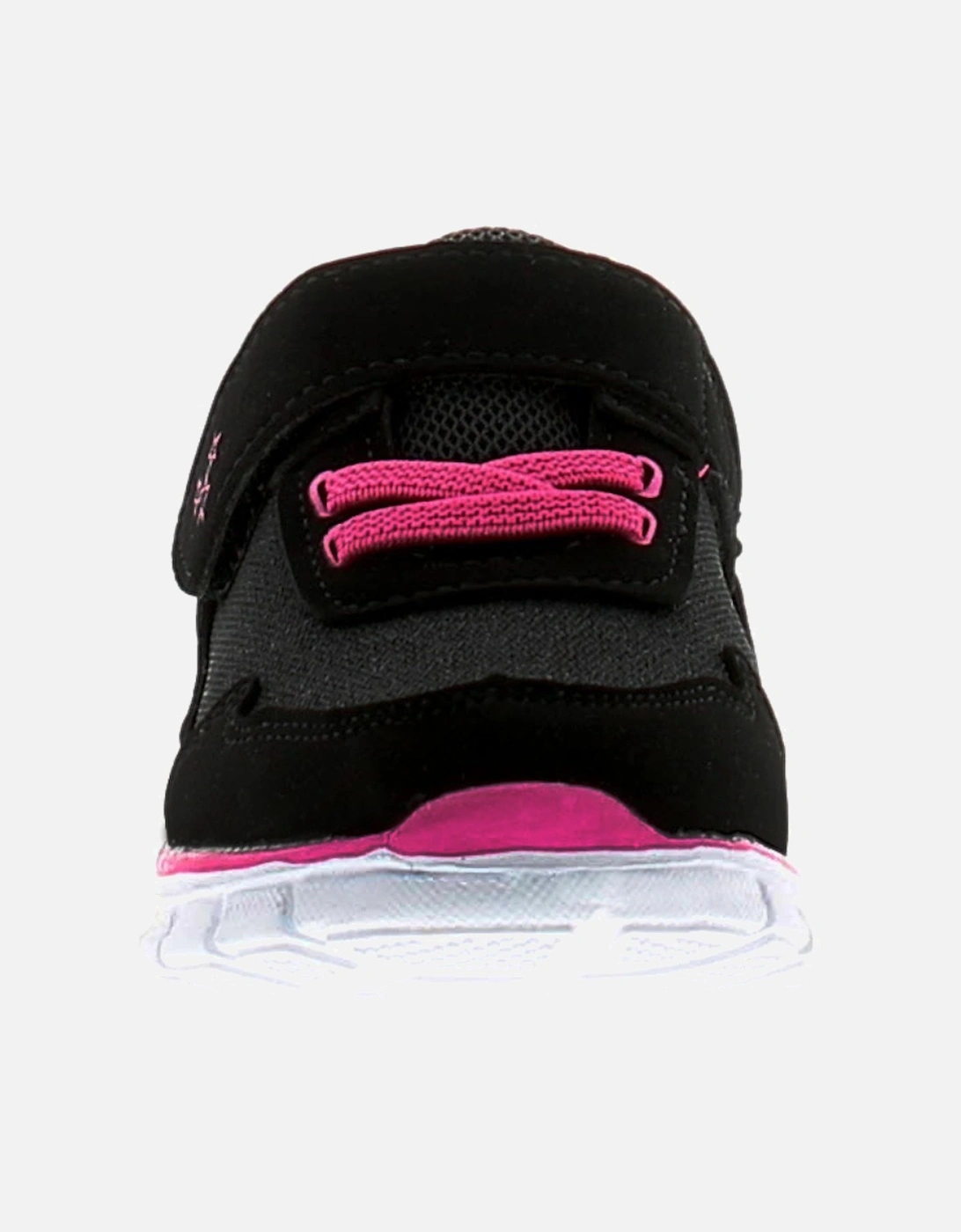 Infants Girls Trainers nina Touch Fastening black pink UK Size
