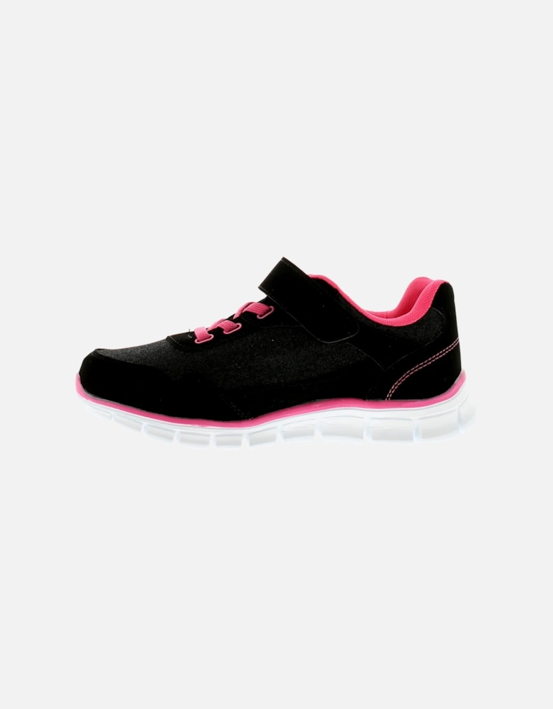 Girls Trainers Minnie Touch Fastening black fuchsia UK Size