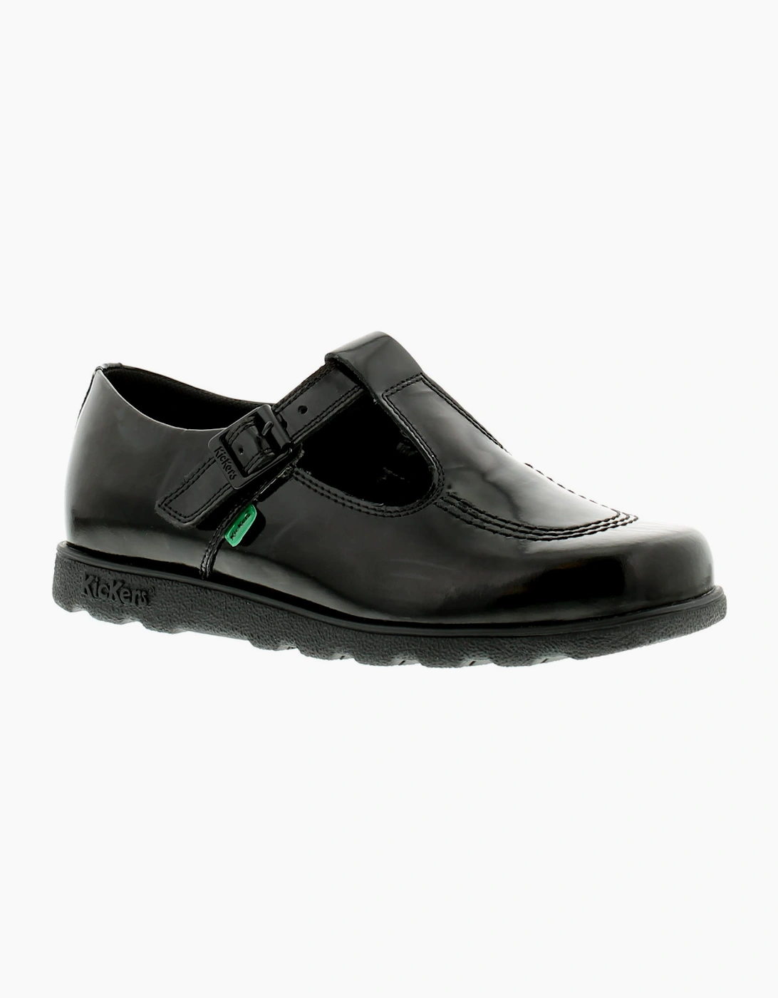 Kickers Women's Black Shoes Work School Fragma T Bar Buckle Uk  6 Uk Size 6
