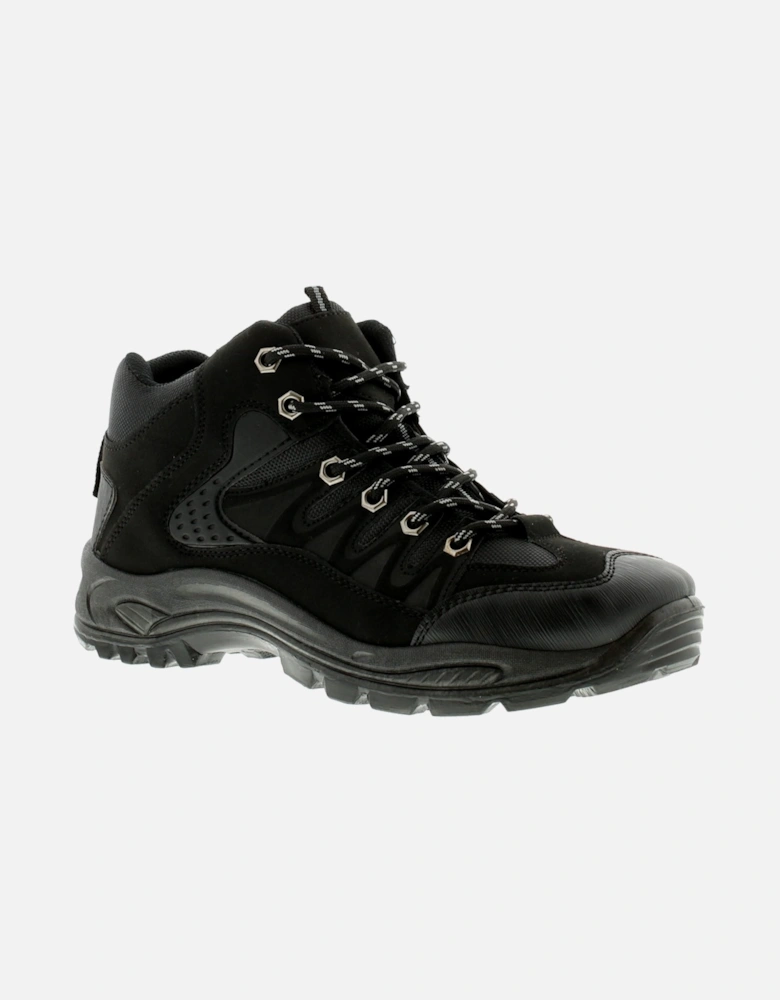 Mens Walking Boots Climber Lace Up black UK Size