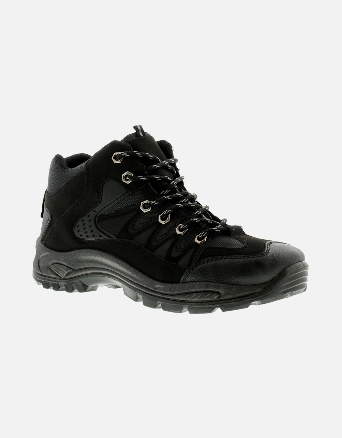 Mens Walking Boots Climber Lace Up black UK Size, 6 of 5