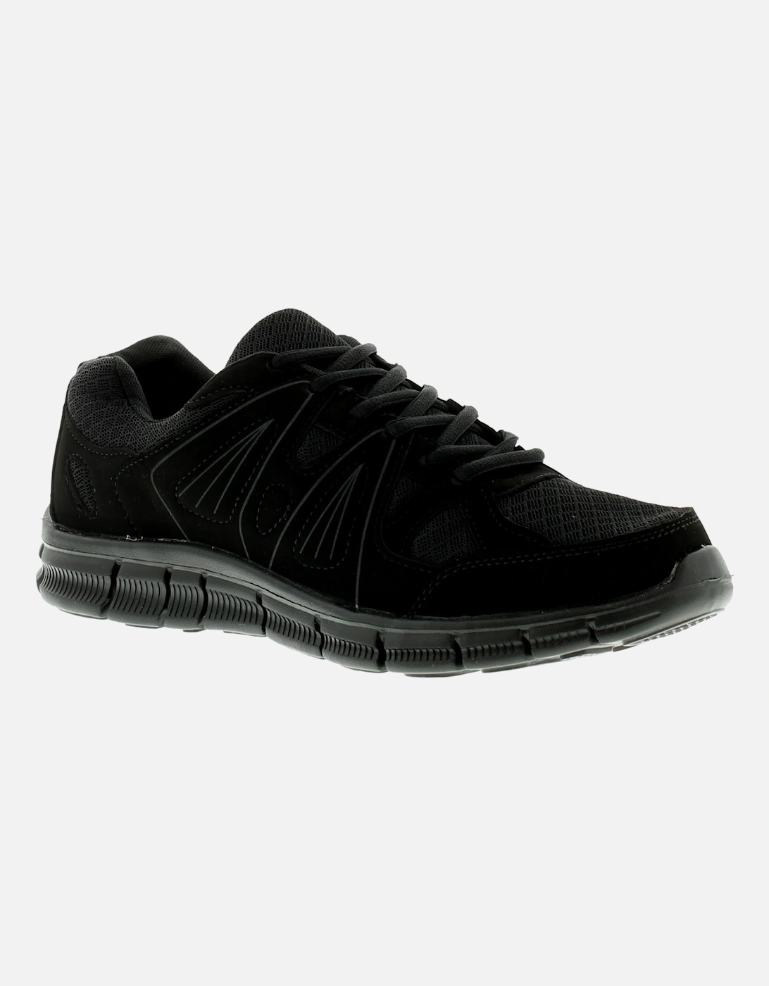 Mens Running Trainers Chad Lace Up black UK Size, 6 of 5