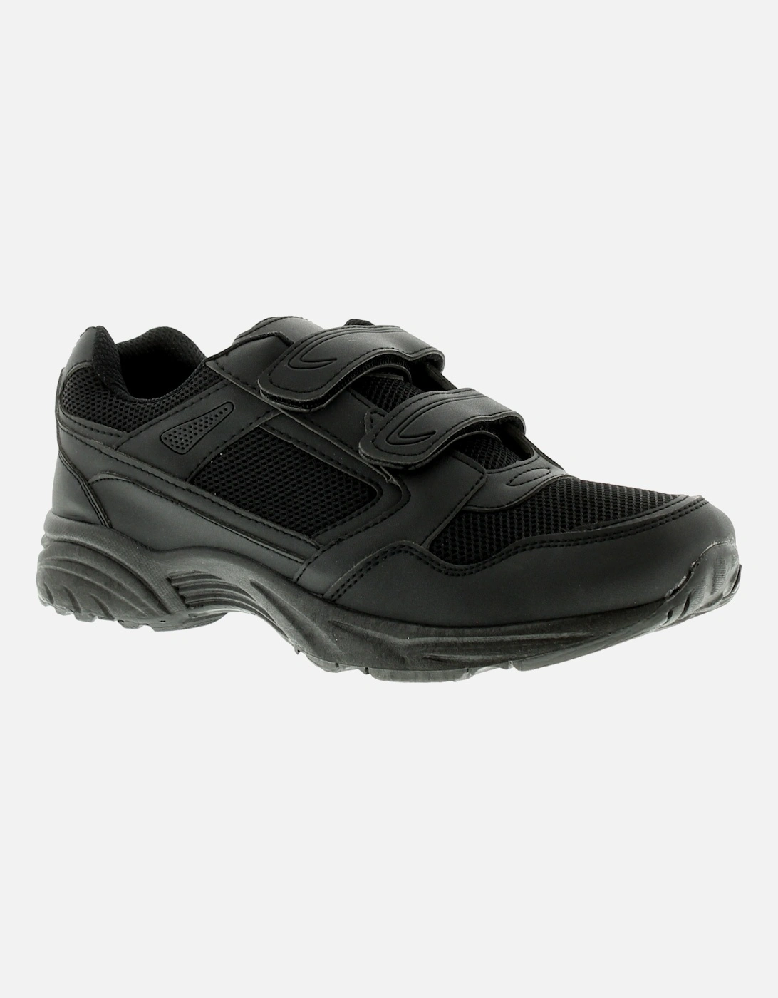 Mens Trainers Speedy Touch Fastening black UK Size, 6 of 5
