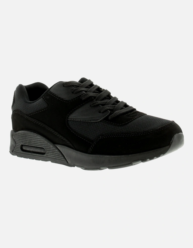 Mens Trainers Mat Lace Up black UK Size