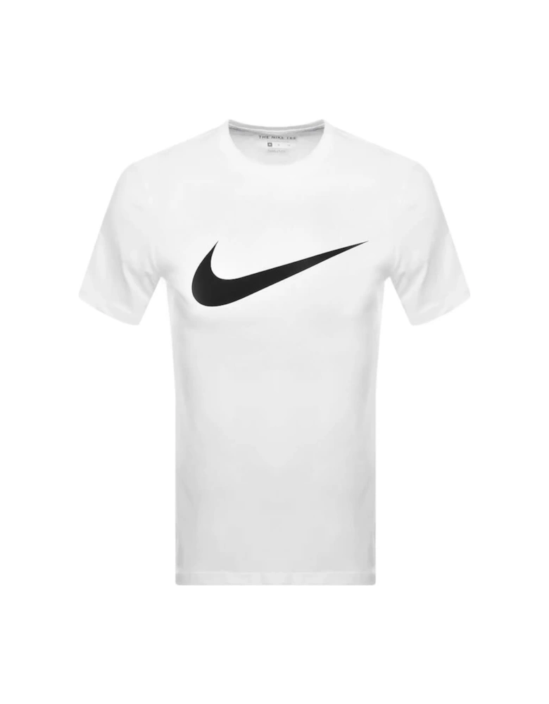 Crew Neck Icon Swoosh T Shirt White