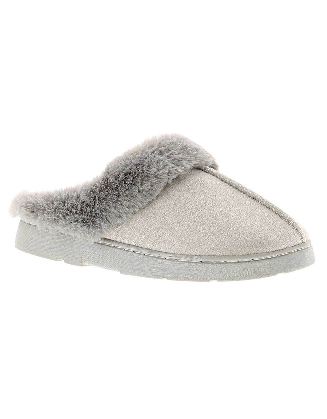 Womens Mule Slippers Decator Slip On grey UK Size, 6 of 5