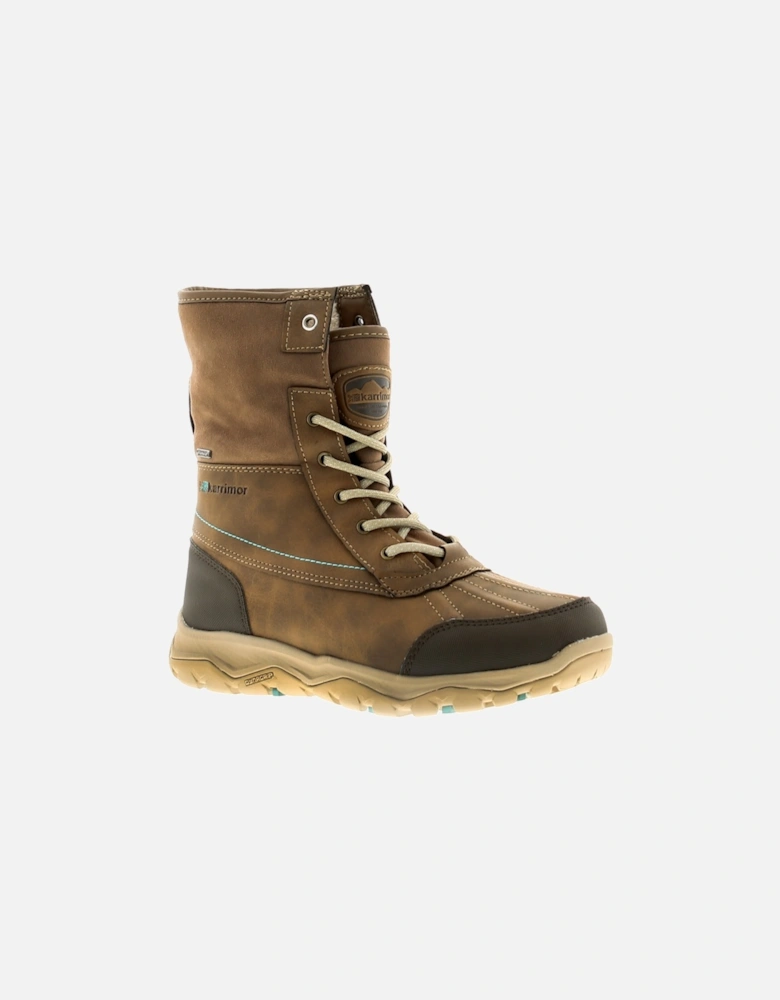 Womens Walking Boots Edmonton Lace Up brown UK Size