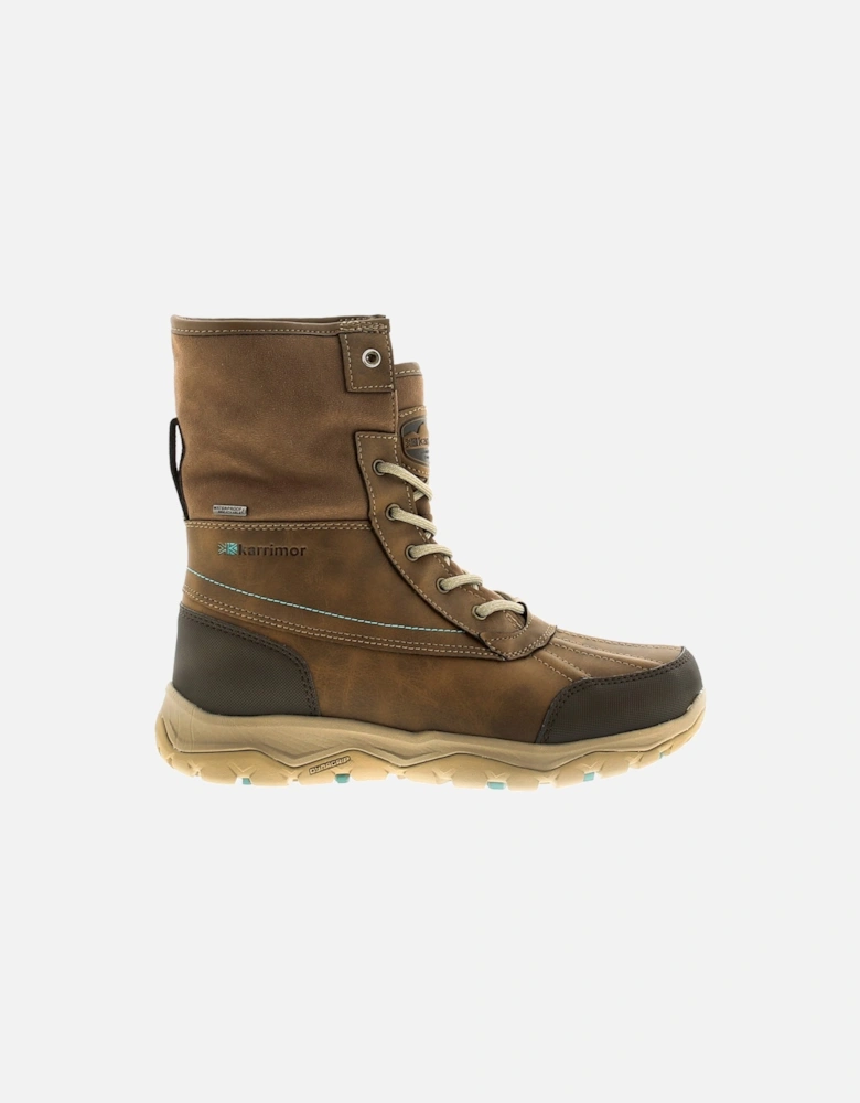 Womens Walking Boots Edmonton Lace Up brown UK Size