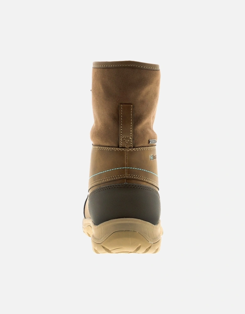 Womens Walking Boots Edmonton Lace Up brown UK Size