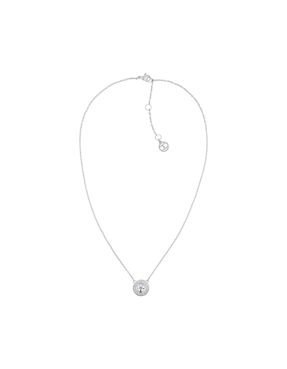Classic Silver Plated Cubic Zirconia Pendant Ladies Necklace, 2 of 1
