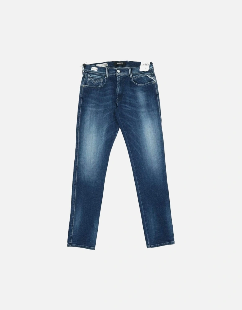 Men's Hyperflex White Shades Jeans Blue