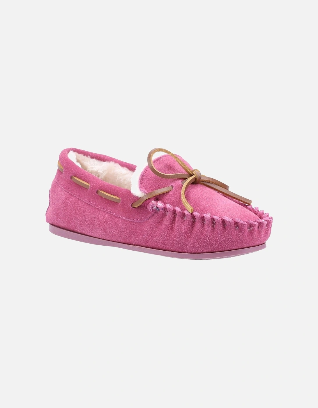 Childrens/Kids Addison Suede Slippers, 5 of 4