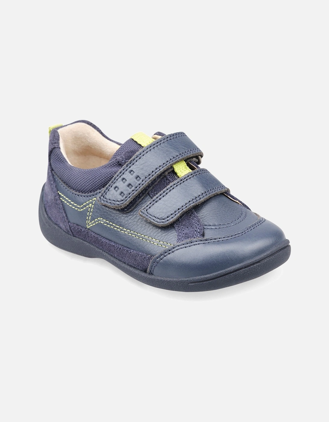 Start-Rite Boy's ZIGZAG NAVY LEAT BOY'S SHOE - Size: S 7.5/f