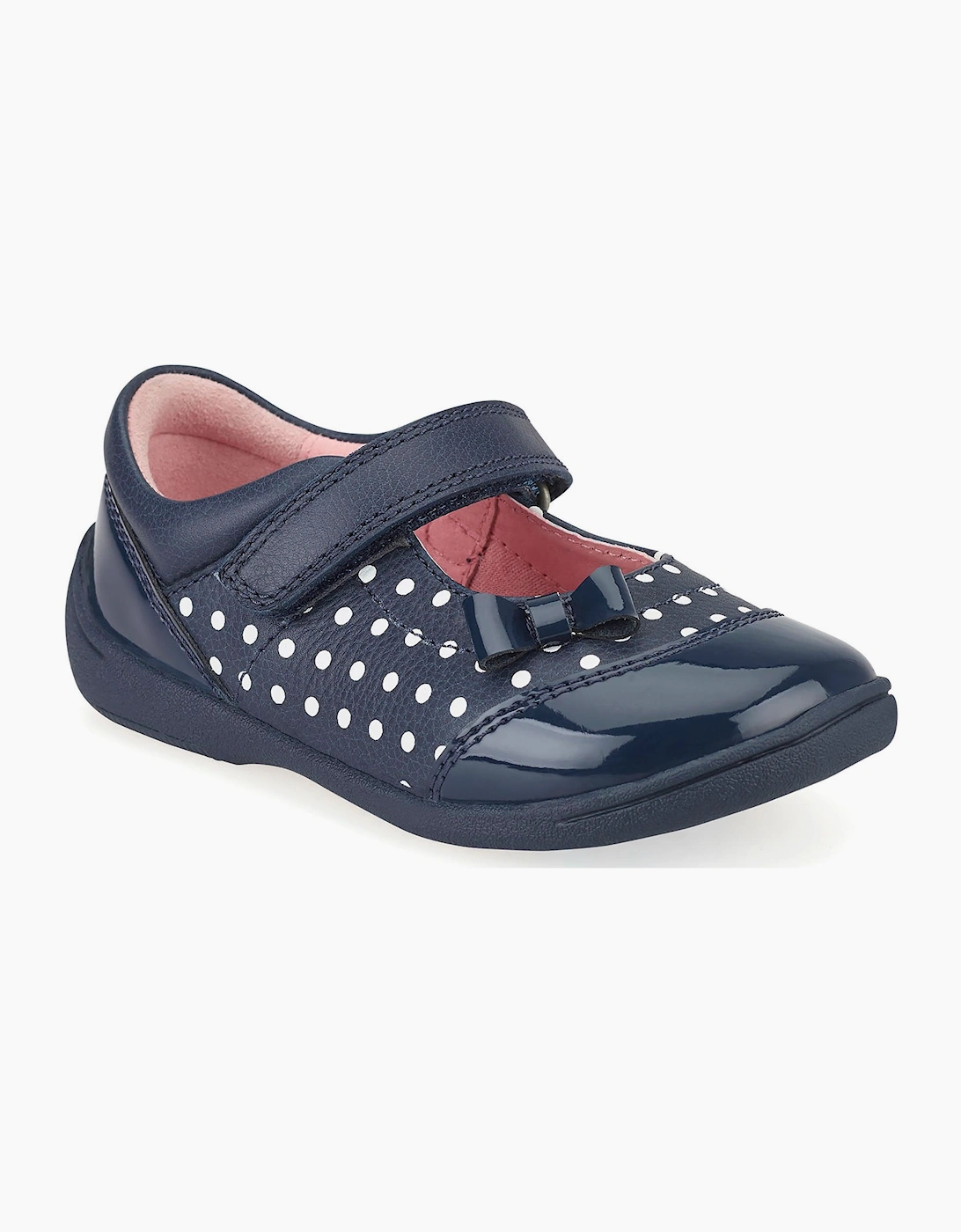 Start-Rite Start-Rite Girl's TWIZZLE CHILDREN'S SCHOOL/CASUAL SHOE - Navy Polka Dot