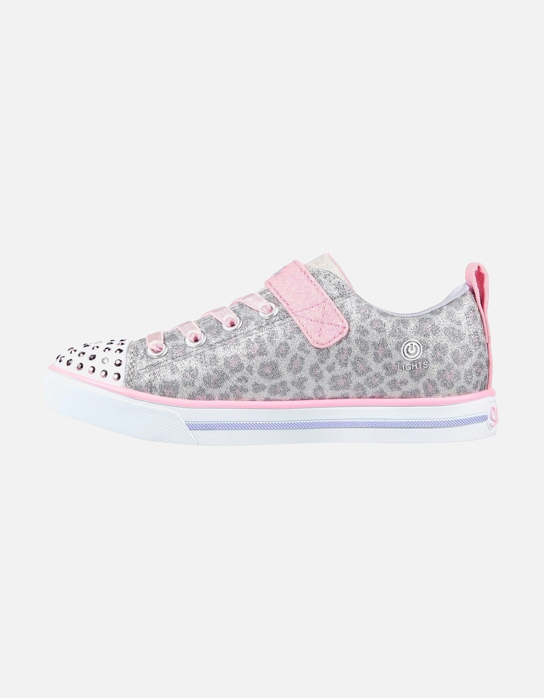 Childrens/Kids Twinkle Toes Sparkle Lite Leopard Shoes
