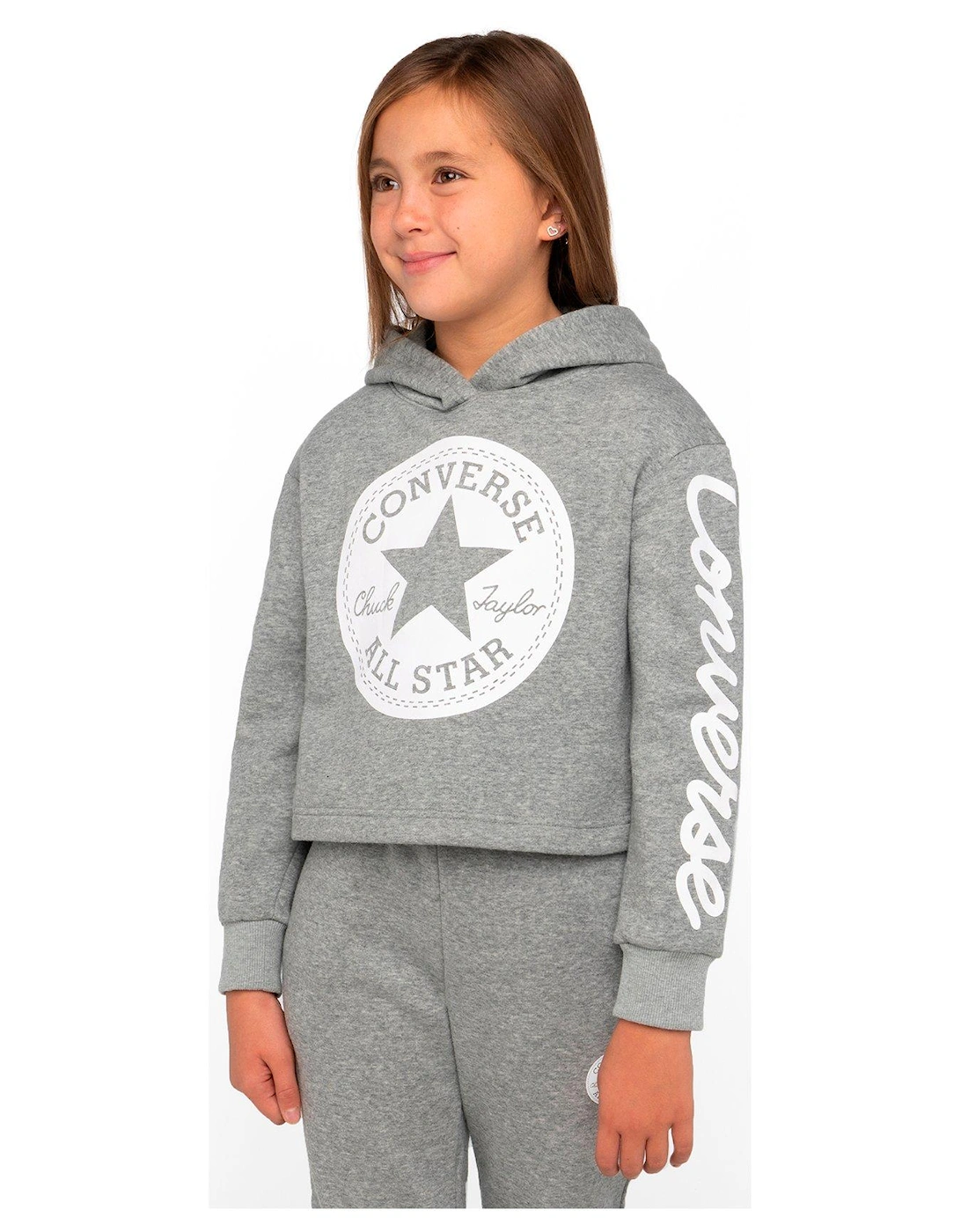 Older Girls Chuck Patch Boxy Hoody - Grey, 4 of 3