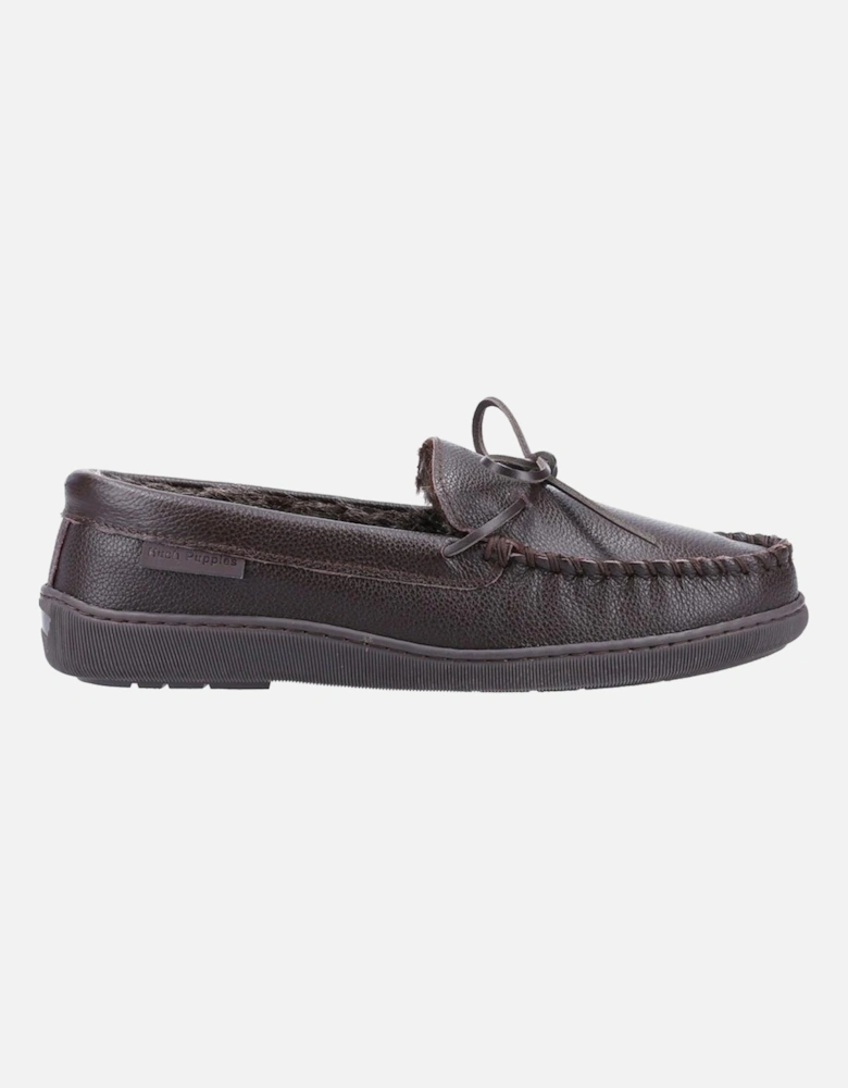 Mens Ace Leather Slippers