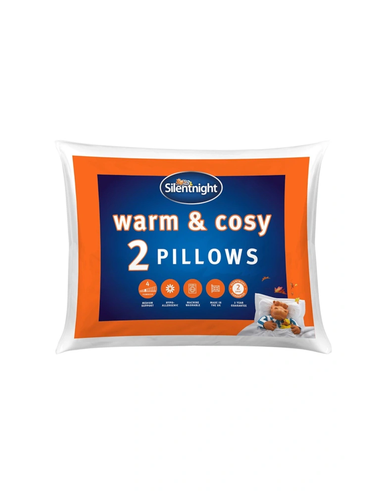 Warm & Cosy Pillows - 2 Pack - White