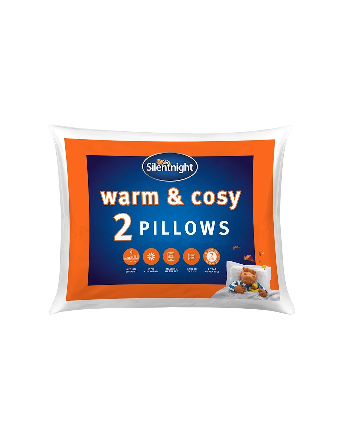 Warm & Cosy Pillows - 2 Pack - White, 2 of 1