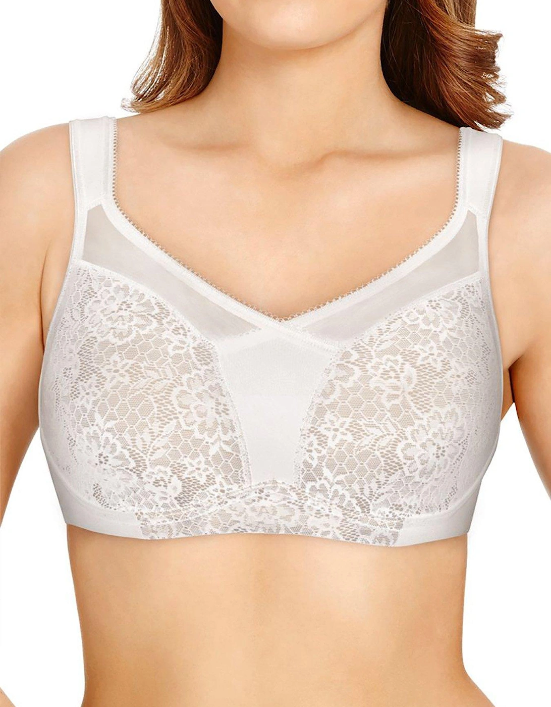 Non Wired Full Support Bra - White, 3 of 2