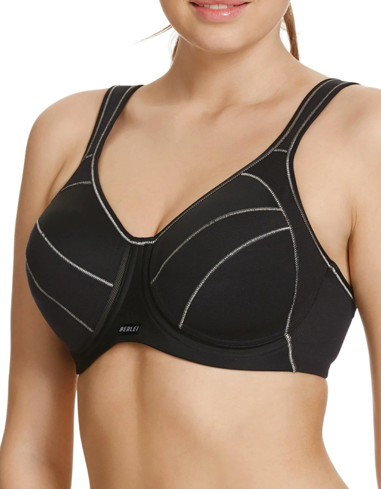 Full Support Medium Impact Sport Bra - Black